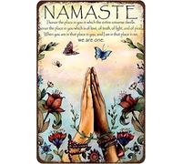 Rustic Retro Metal Tin Sign Namaste Poster I Honor The Place in You in Which The Entire Universe Dwells I Honnor The Place in You Which is of Love of Truth of Light 8x12 Inch