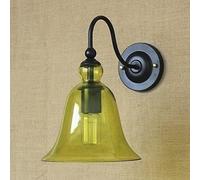 Rustic Retro Wall Sconce LOFT Gooseneck Wall Lamp Industrial Wall Mounted Illumination for Barn Dining Room Porch(Green Glass)