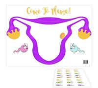 Rustic Robin Come to Mama Game- hysterical Baby Shower Game based on the old favourite Pin the Tail on the Donkey Includes A2 poster and 24 Sperm stickers