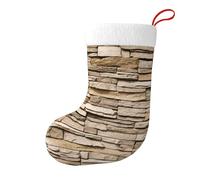 Rustic Rocks Brick Wall Christmas Stocking, Candy Gift Bags, Hanging Stocking Ornament, Christmas Decorations