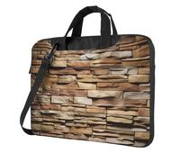 Rustic Rocks Brick Wall Laptop Shoulder Bag For Men Women Briefcase Messenger Bag W/Strap Handle Waterproof Laptop Sleeve Bag 14 Inch