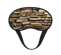 Rustic Rocks Brick Wall Print Adults Soft Washable Eye Mask for Light Blocking Nap Face Sleeping Travel Cover