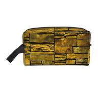 Rustic Rocks Brick Wall Print Travel Toiletry Makeup Bag for Women and Men, Large Capacity Organizer, for Accessories, Cosmetics, Shampoo, Brushes and Essentials