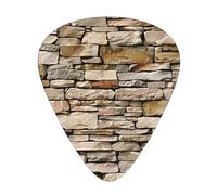 Rustic Rocks Brick Wall Printed Guitar Pick 12 Pieces Guitar Pick In A Box The Makes Sound Clear Ukulele Electric Acoustic Guitar Bass (0.46 0.71 0.96mm)