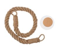 Rustic Rope Toilet Roll Holder Wall Mounted Paper Towel Hanger for Kitchen | Wood Construction, Retro Appearance, Quick Roll Changes, Reduced Wall Damage, Complete Accessories, Suitable for Renters