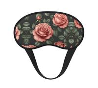 Rustic Rose Flower Print Blindfold Sleep Mask, 100% Block Light Eye Sleep Shade Cover Eye Masks with Adjustable Strap