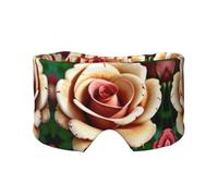 Rustic Rose Flower Print Sleep Eye and Ear Muffs Mask - Adjustable Yoga Travel Headband, Keep Warm Shading Comfortable Aid