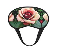 Rustic Rose Flowers Print Blackout Sleep Mask - Side Sleeper Eye Cover, Soft Comfort, Perfect for Travel, Meditation