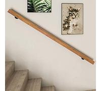 Rustic Round Wooden il Wall-Mounted Support Bars for Loft Garden Playground Hallway - Available in 1/1.5/2.5/3.5/4.5 Meters (3.9m/12.8ft Size)