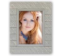 Rustic Sage Green Wood 12x8 Inch Photo Frame - Distressed Floorboard Effect Pict