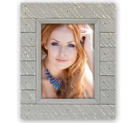 Rustic Sage Green Wood Photo Frame for 8x6 Inch Print - Distressed Floorboard Ef