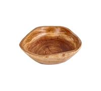 Rustic Salad Bowl - Eco Wooden Natural Serving Tray, Dining Fruit Veg Snack Dish, Kitchen Decor Accessory, Decorative Tableware | Premium Rustic Wooden Stylish Farmhouse Apartment Office UK