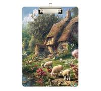 Rustic Serenity Clear Clipboards for Women Men, Double-Sided Printed Hanging Clipboards 12.5" x 9"
