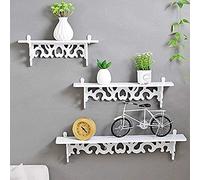 Rustic Shabby Chic Wall Shelves for Bathroom - Colorful Floating Shelves Set for Home Decor and Storage - Stylish Space-Saving Decorative Shelving Solution