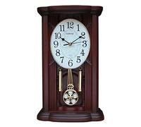 Rustic Shelf Clock Vintage chiming Mantel Clocks, Antique Pendulum Clock/Wall Clock, with Swinging Pendulum, Fireplace Clock for Living Room, Kitchen, Office & Shelf Décor
