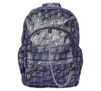 Rustic Skull heads Silver Backpack School College Gothic Goth Skulls Travel Festival Gig Grunge Alternative Splash Proof Laptop Rucksack Bag