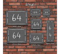 Rustic Slate Door Number, Slate Gate Sign Plaque, Stone Home number + Name Sign, Personalised bespoke slate name door plates (Style I)