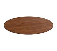 Rustic Solid Oak Round Tabletop - Natural Wood Surface for Living Room & Restaurant - Durable Dark Varnished Finish Stylish and Elegant Design