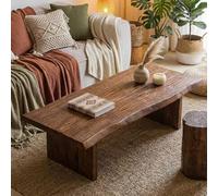 Rustic Solid Wood Coffee Table Low Japanese Floor Table for Sitting Stylish Home Office Lounge Furniture 120x55x35cm (47.2x21.6x13.7)