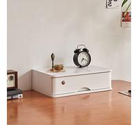 Rustic Solid Wood Desk Organizer with Lockable Drawers, A4 Document Storage & Receipt Holder, 3-Drawer Office Cabinet for Workspace Organization