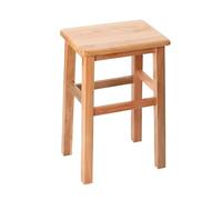 Rustic Solid Wood Stool - Farmhouse Entryway Bench Short Footstool for Living Room Bedroom & Dining Room Hand-Finished Natural Small Step Stool (33x25x80 cm)