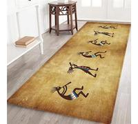 Rustic Southwestern Runner Rug for Hallway,Southwest Native American Kokopelli Ethnic,Area Rug Washable Kitchen Rugs Laundry Room Rug Runner Non-Slip Floor Carpet for Bedroom Indoor Entrance Doormat