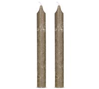 Rustic Soy Blend Olive Green Dinner Candle - Set of 2