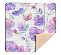 Rustic Spring Chic Flowers White4 Soft Thick Baby Gym & Activity Mat for Indoor Outdoor 1-Piecing Baby Crawling Mat for Baby Kids Toddlers Infants, 50'' x 50''