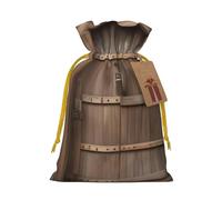 Rustic Stall Wooden Door Print Birthday Gifts Wrap Bag Unique Drawstring Gifts Bag Canvas Bags for Party Wedding Present,1 Piece S