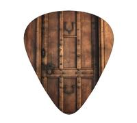 Rustic Stall Wooden Door Print Guitar Pick Comfortable Feel, Clear Sound, Multiple Thicknesses For Varied Tones
