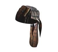 Rustic Stall Wooden Door Print Helmet Cap Quick Dry Cycling Skull Wrap Breathable Polyester Adjustable Adult Summer Beanie