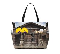 Rustic Stall Wooden Door Print Large Capacity Travel Bag For Women Beach Tote Bags Duffle Bag,For Travel Gym Vacation