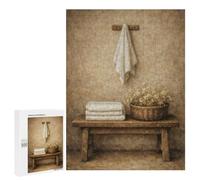Rustic Still Life Farmhouse Laundry Room Jigsaw Puzzle for Adults And Families, 500 PCS, A Creative Way to Unwind after A Busy Day, for Quiet Evenings