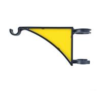 Rustic Style Cast Iron Hanging Basket Hook Bracket for Garden and Porch, Supporting Hanging Flower Baskets and Lanterns (Yellow)