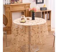 Rustic Style Floral Embroidered Lace Tablecloth Polyester Dining Room for Decor Party Wedding Banquet Soft Easy Care Washable Fabric Home Kitchen for textile White Gray Blue Pink Red Brown 150x150cm
