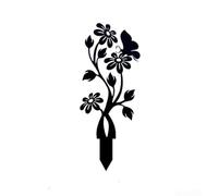 Rustic-Style Metal Flower Stake for Outdoor Garden Use with Distinctive Silhouette Suitable for Thematic Yard Styling (C)