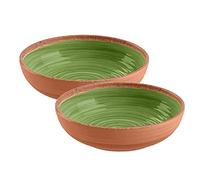 Rustic Swirl Green Melamine Bowl Set (2)