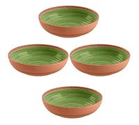 Rustic Swirl Green Melamine Bowl Set (4)