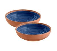 Rustic Swirl Indigo Melamine Bowl Set (2)