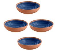 Rustic Swirl Indigo Melamine Bowl Set (4)