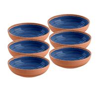 Rustic Swirl Indigo Melamine Bowl Set (6)