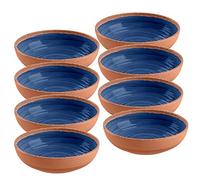 Rustic Swirl Indigo Melamine Bowl Set (8)