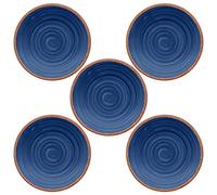 Rustic Swirl Indigo Melamine Side Plate Set (5)