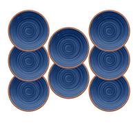 Rustic Swirl Indigo Melamine Side Plate Set (8)