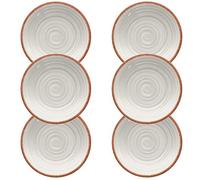 Rustic Swirl Ivory Melamine Side Plate Set (6)