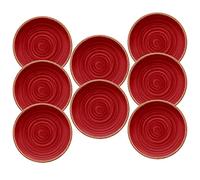 Rustic Swirl Red Melamine/Plastic/BBQ/Outdoor Dinner Plate Set (8)