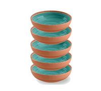 Rustic Swirl Turquoise Melamine Bowl Set (5)