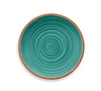 Rustic Swirl Turquoise Melamine Side Plate Set (1)