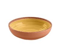 Rustic Swirl Yellow Melamine/Plastic/BBQ/Outdoor Bowl Set (1)