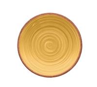 Rustic Swirl Yellow Melamine/Plastic/BBQ/Outdoor Side Plate Set (1)